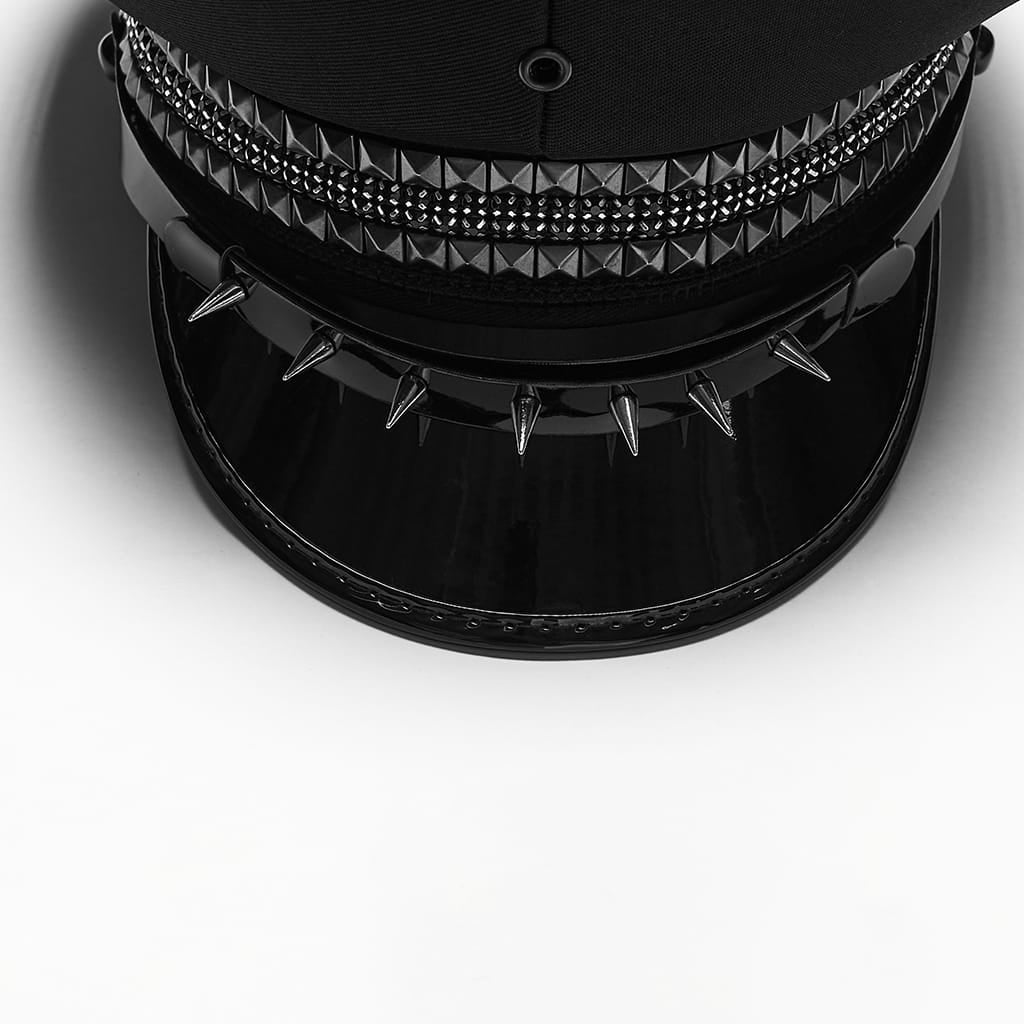 PUNK RAVE Men's Punk Rivet Eyelet Hat