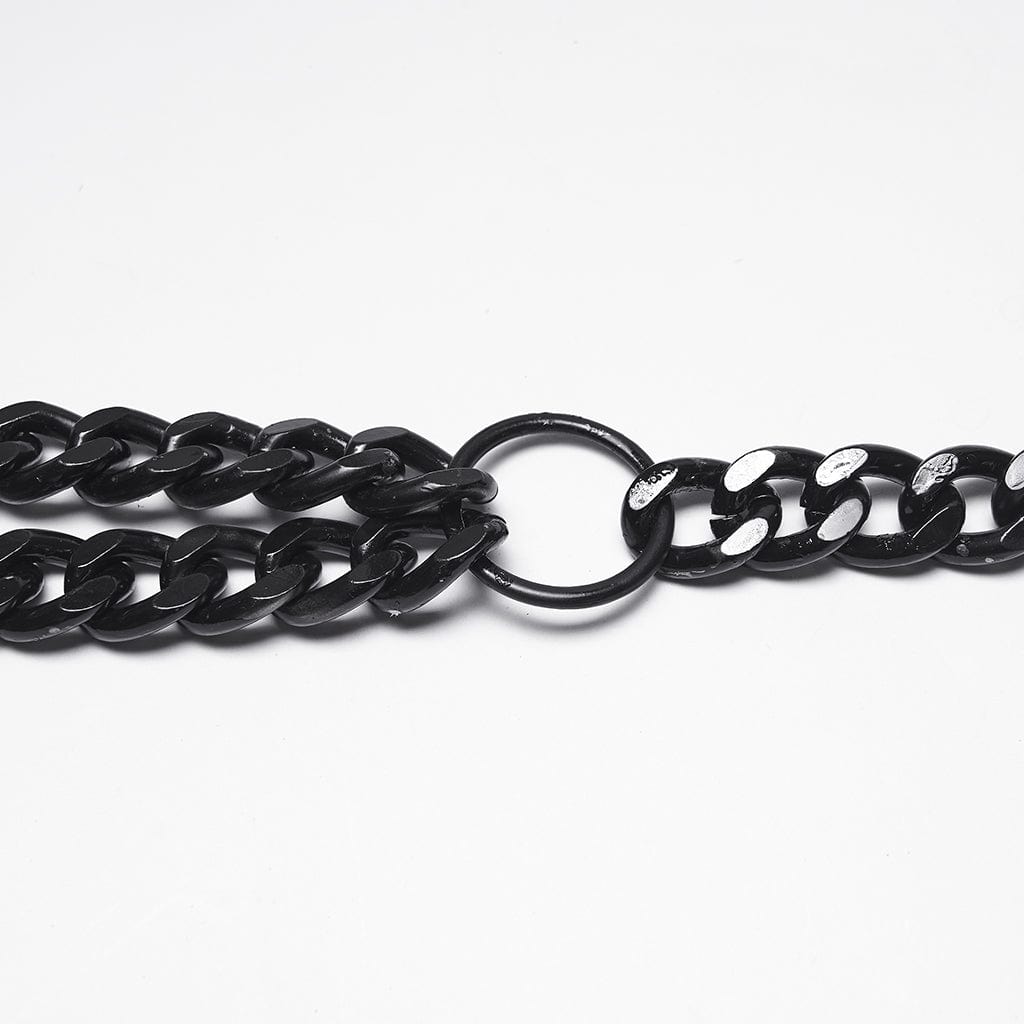 PUNK RAVE Men's Punk Rivets Chain Harness