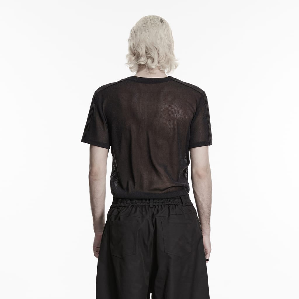 PUNK RAVE Men's Punk Sheer Shirt