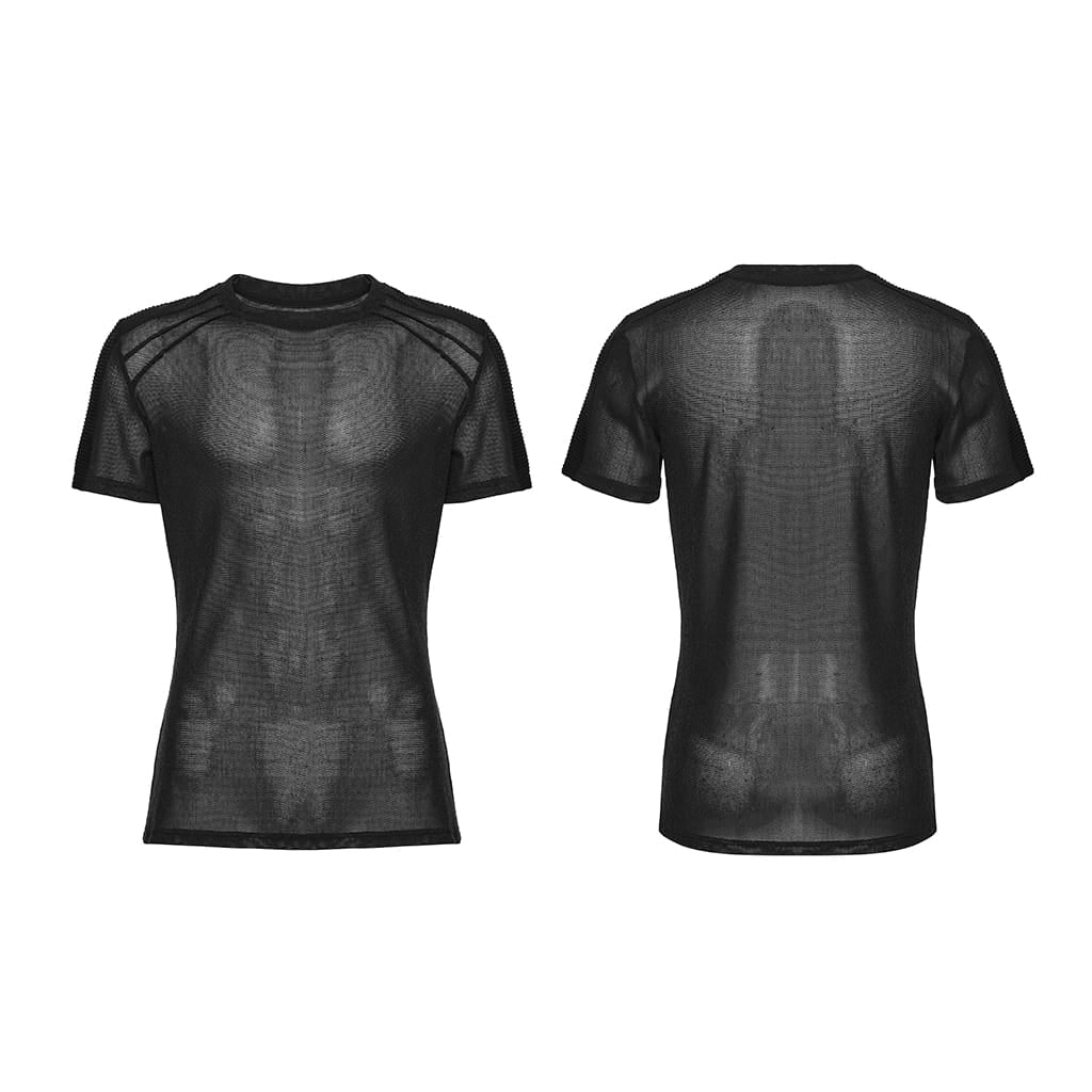 PUNK RAVE Men's Punk Sheer Shirt