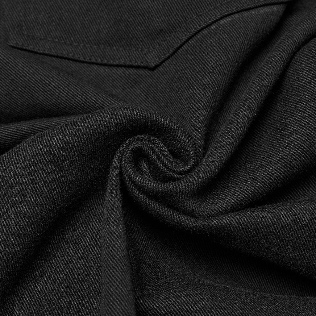 PUNK RAVE Men's Punk Skull Buckle Pants