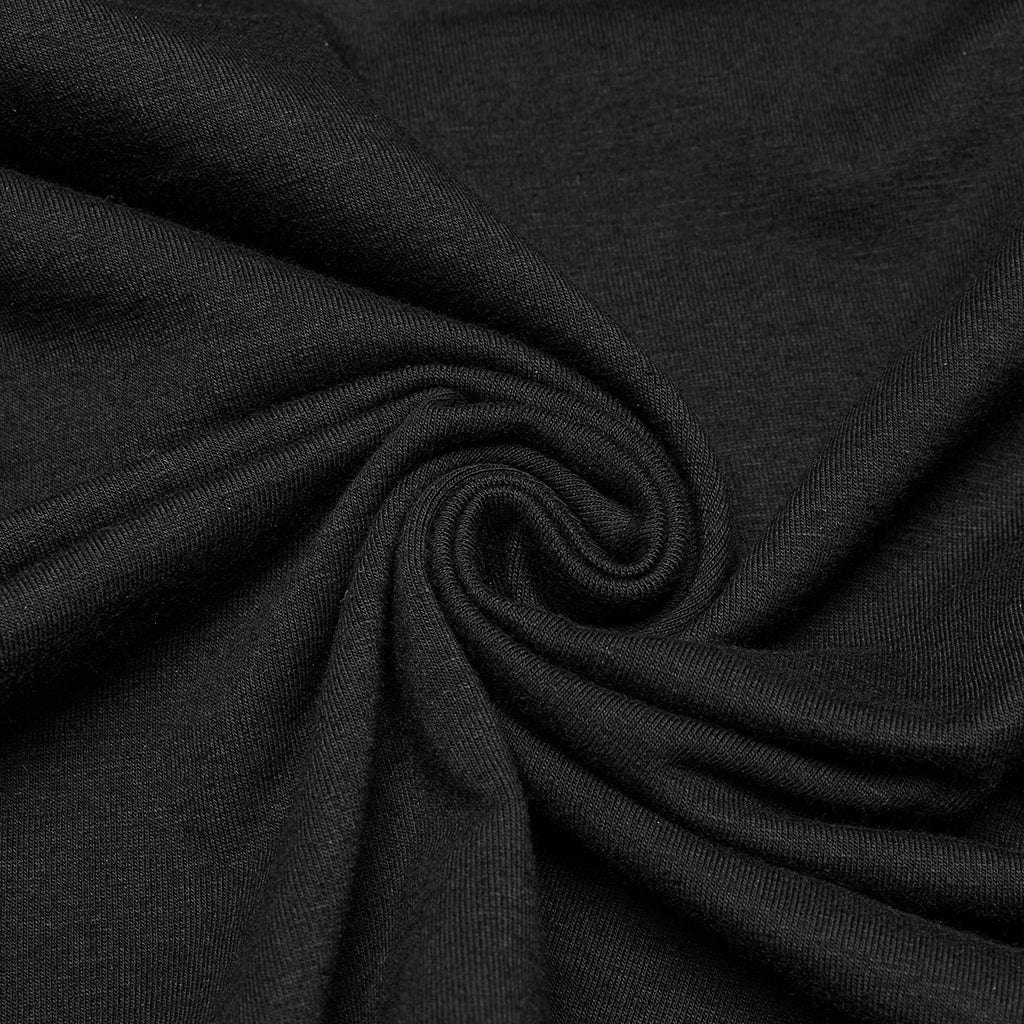 PUNK RAVE Men's Punk Stand Collar Mesh Splice Zipper Vest