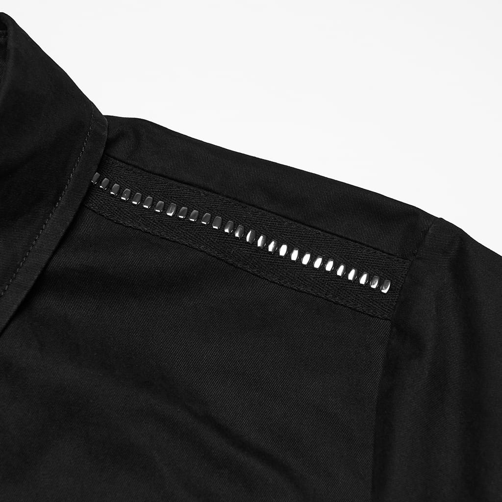 PUNK RAVE Men's Punk Zips Turn-down Collar Long Sleeved Shirt