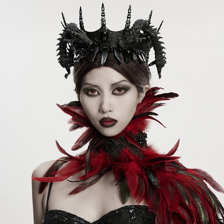 PUNK RAVE Unisex Gothic Coiling Dragon Crown