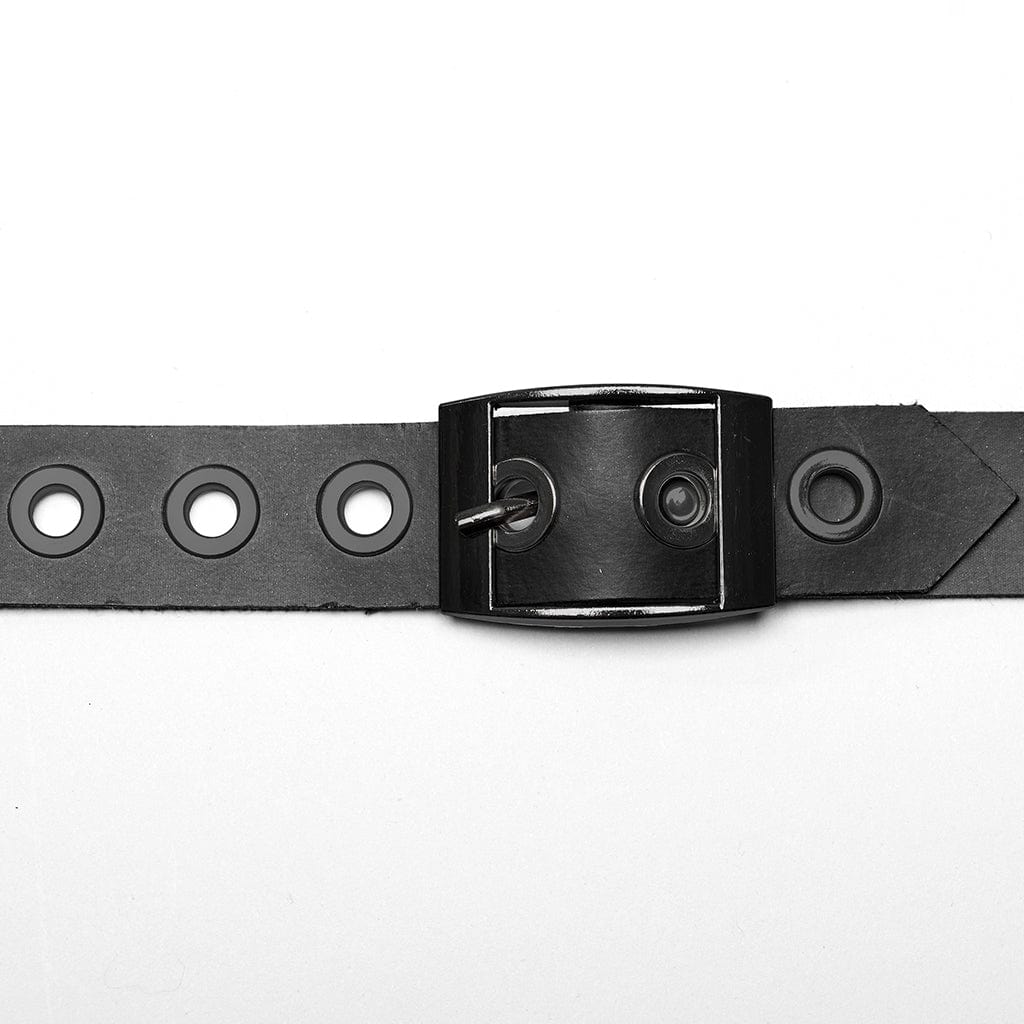 PUNK RAVE Unisex Punk Faux Leather Strap Vest Bag