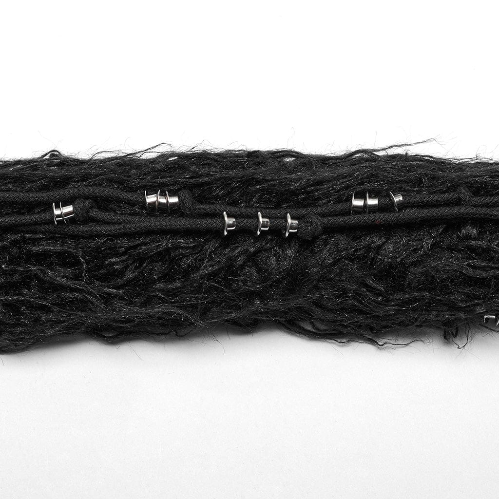 PUNK RAVE Unisex Punk Mohawk Mesh Hood