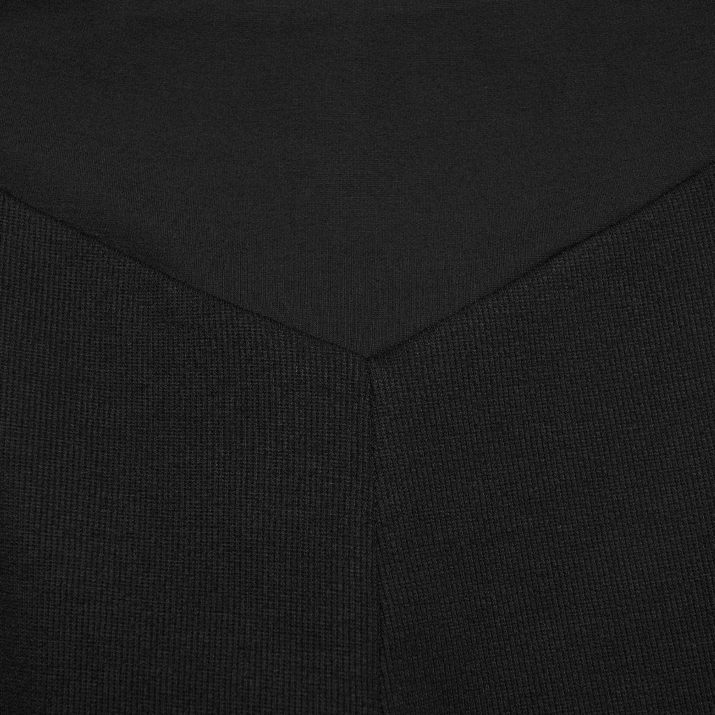 PUNK RAVE Women's Cyberpunk Armor-Accentuated Paneled Leggings Black