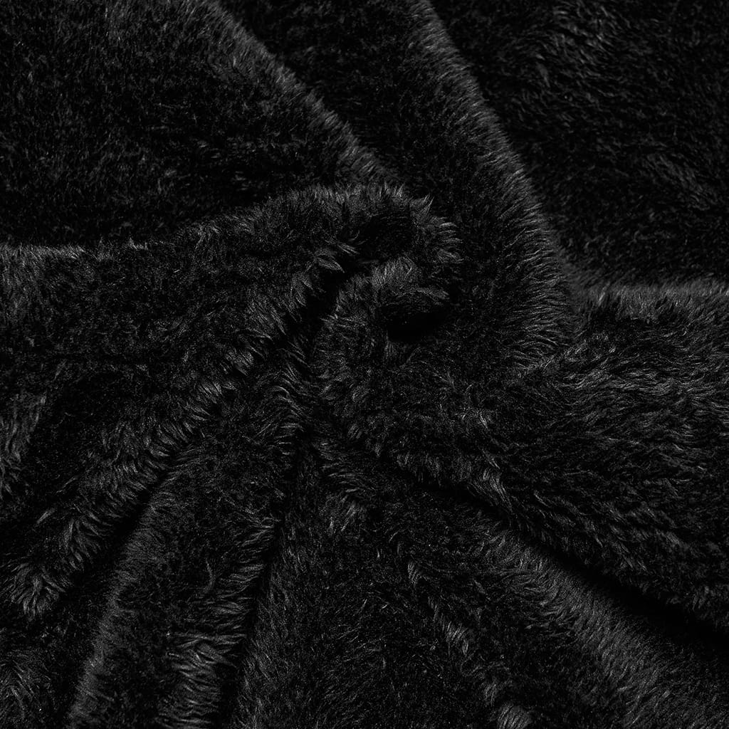 PUNK RAVE Women's Gothic Beaded Tassel Faux Fur Trim Hooded Cloak