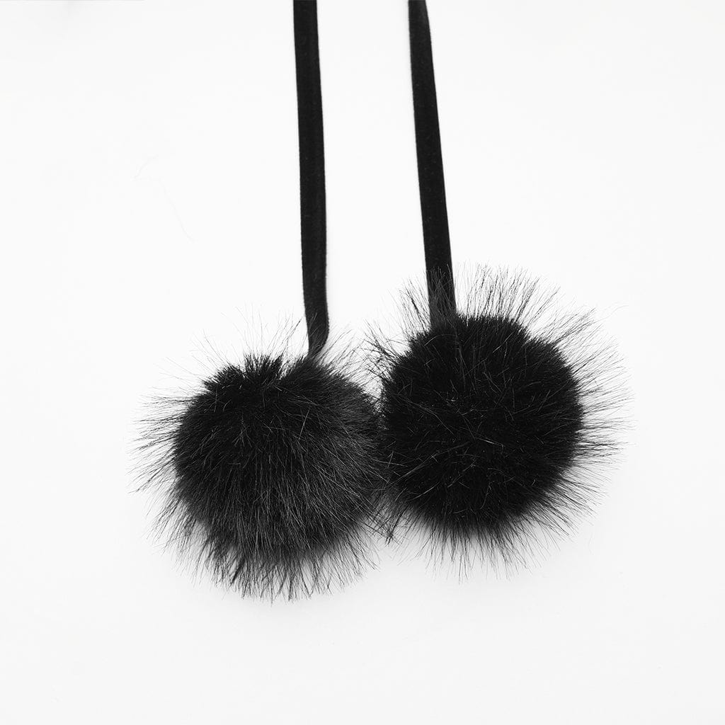 PUNK RAVE Women's Gothic Feathered Short Cape