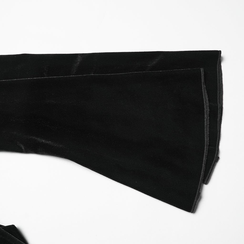 PUNK RAVE Women's Gothic Heart Embroideried Long Sleeved Top