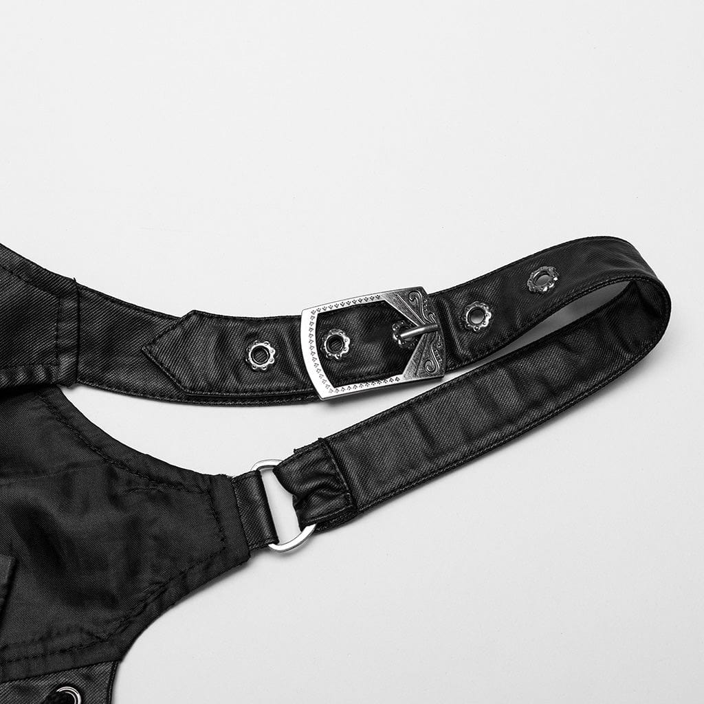 PUNK RAVE Women's Gothic Lace Splice Lace-up Underbust Corset