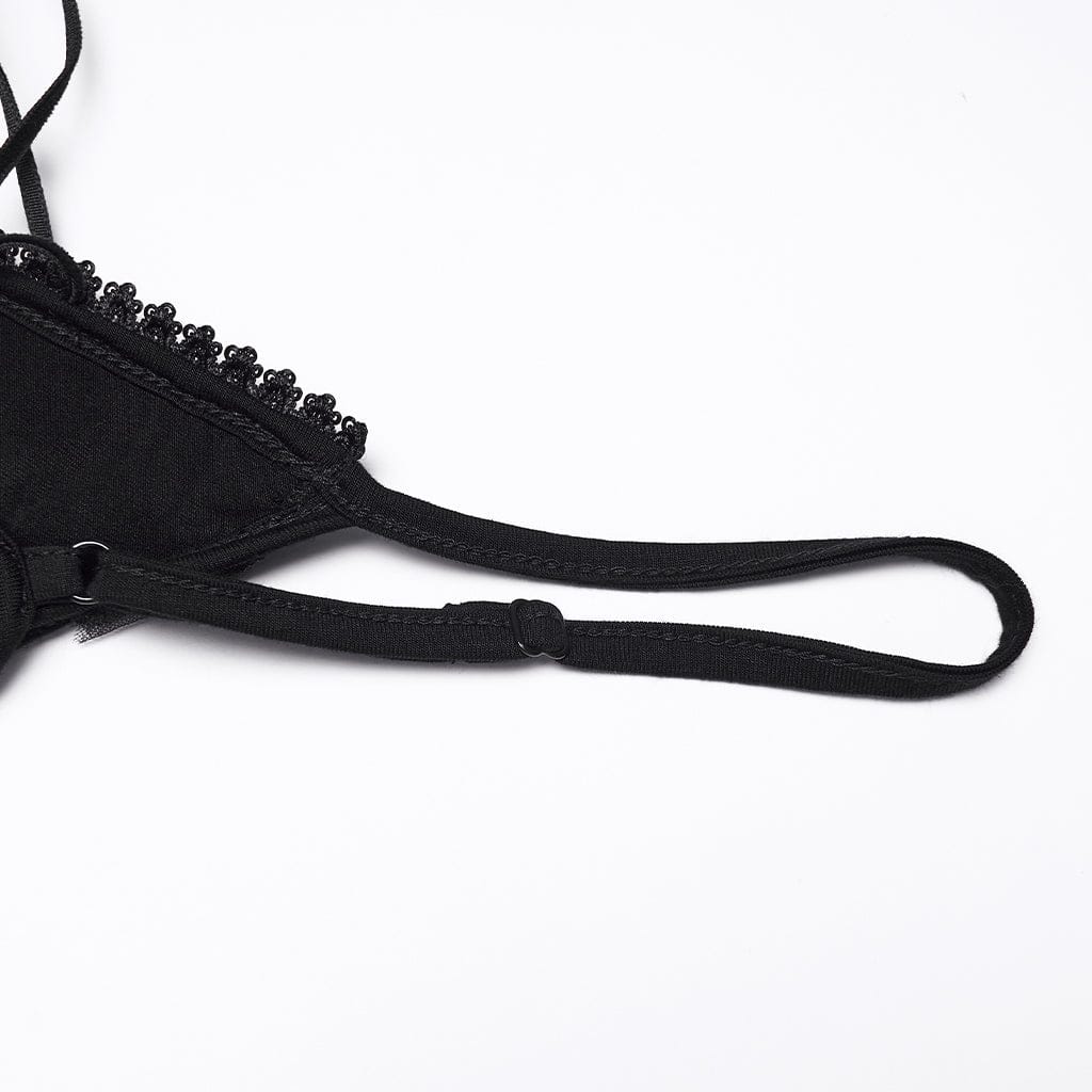 PUNK RAVE Women's Gothic Ruched Cutout Slip Dress Graduation Dress