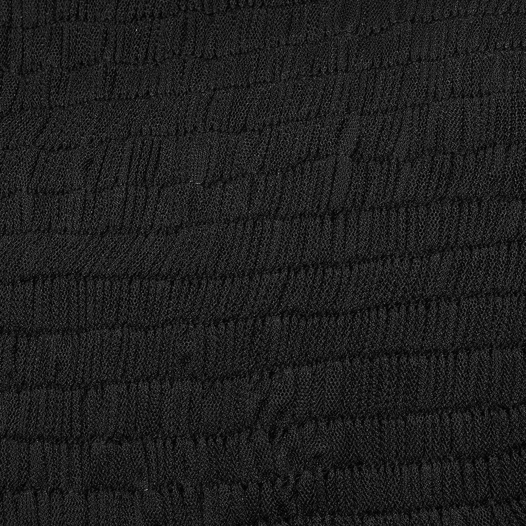 PUNK RAVE Women's Gothic Ruffled Mesh Black Bustier with Belts