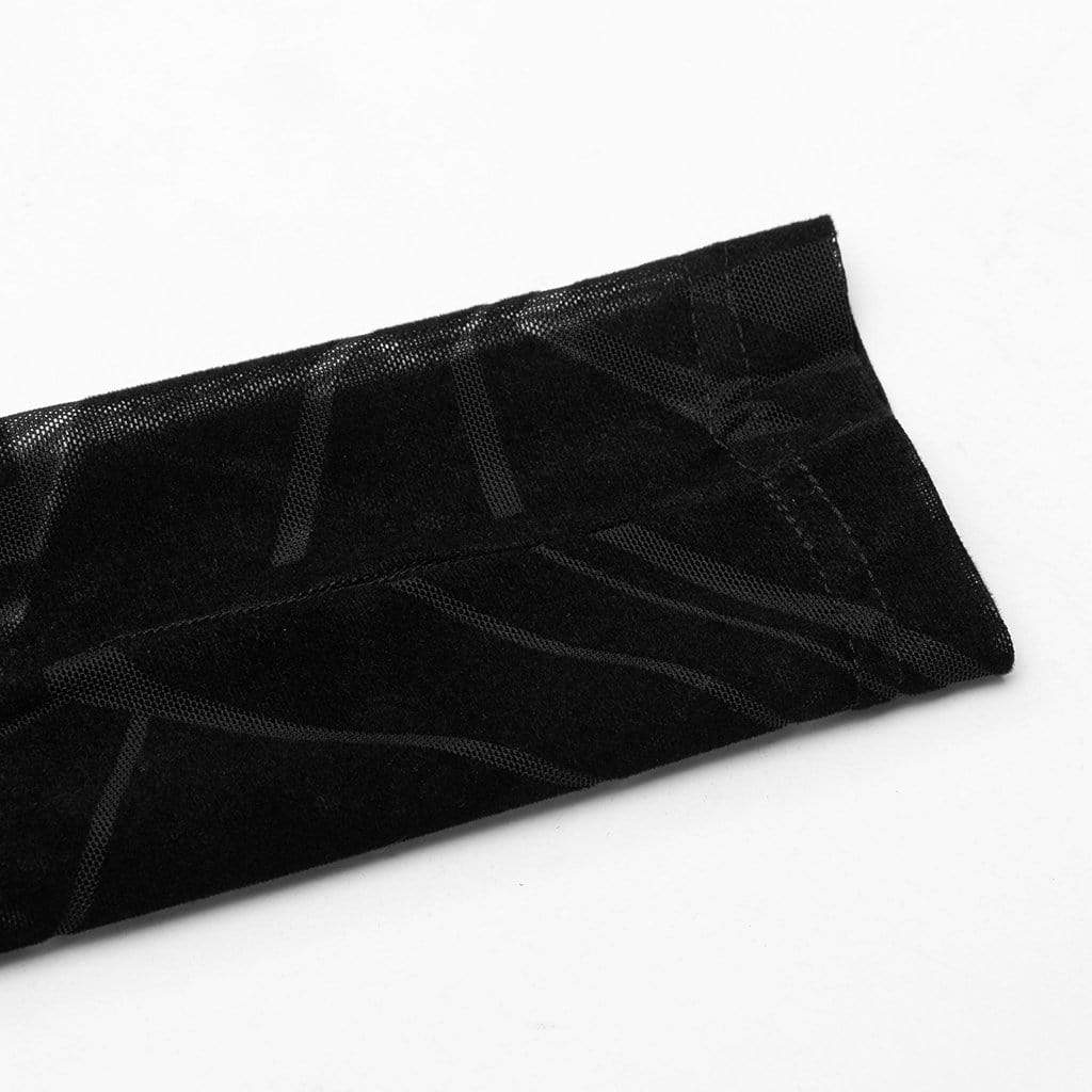 PUNK RAVE Women's Grunge Geometric Pattern Long Sleeve Shirts