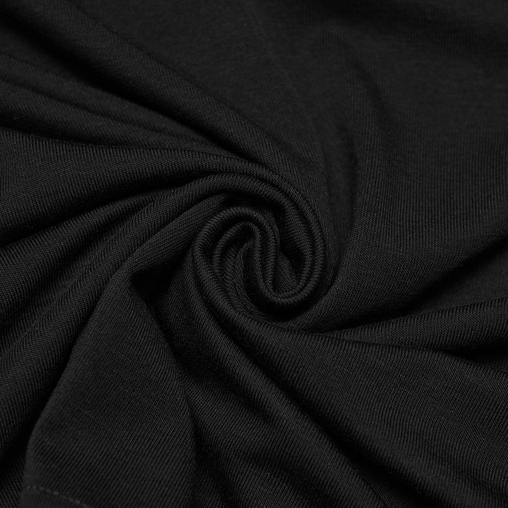 PUNK RAVE Women's Plus Size Cyberpunk Plunging Mesh Splice Tank Top