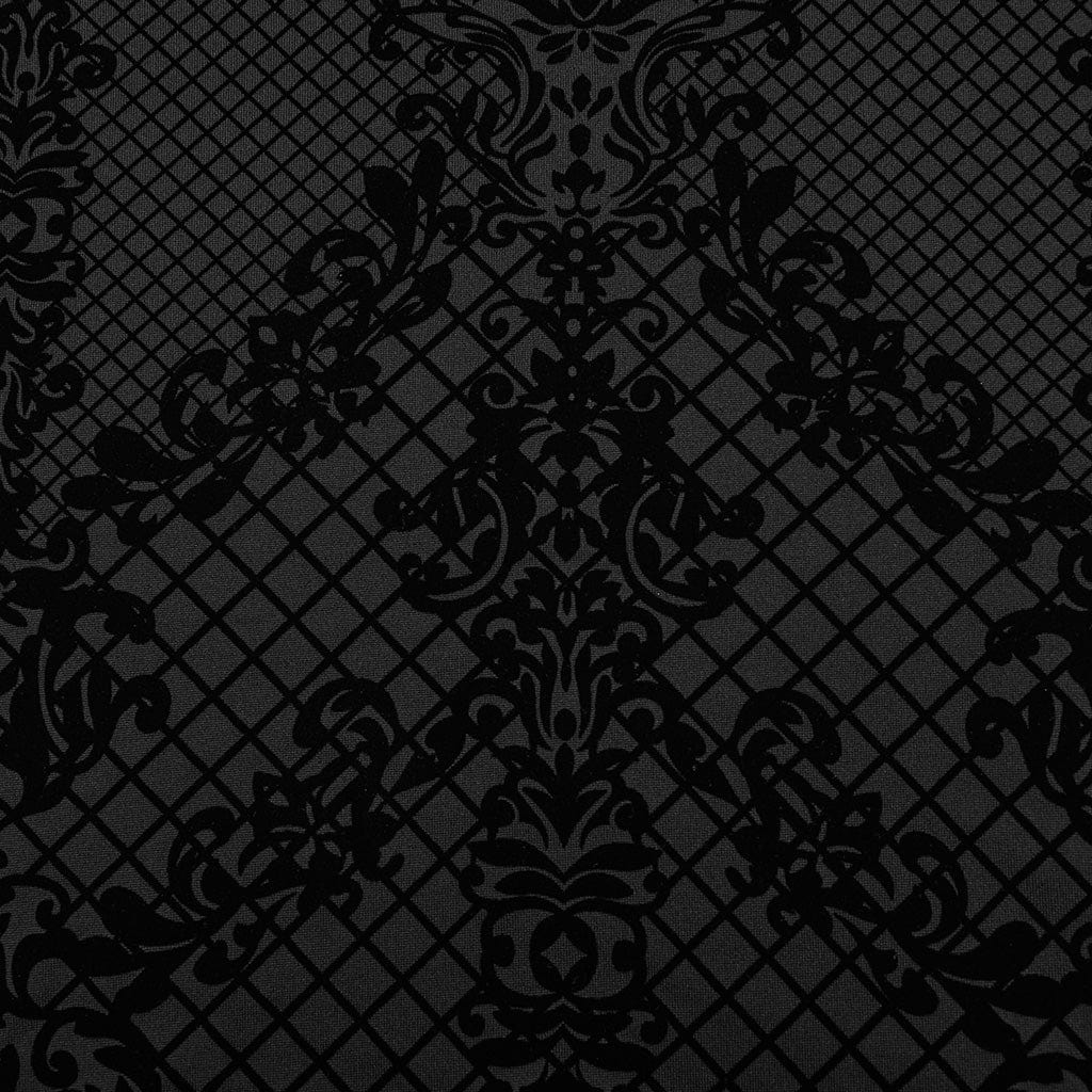 PUNK RAVE Women's Plus Size Gothic Flocking Shirt