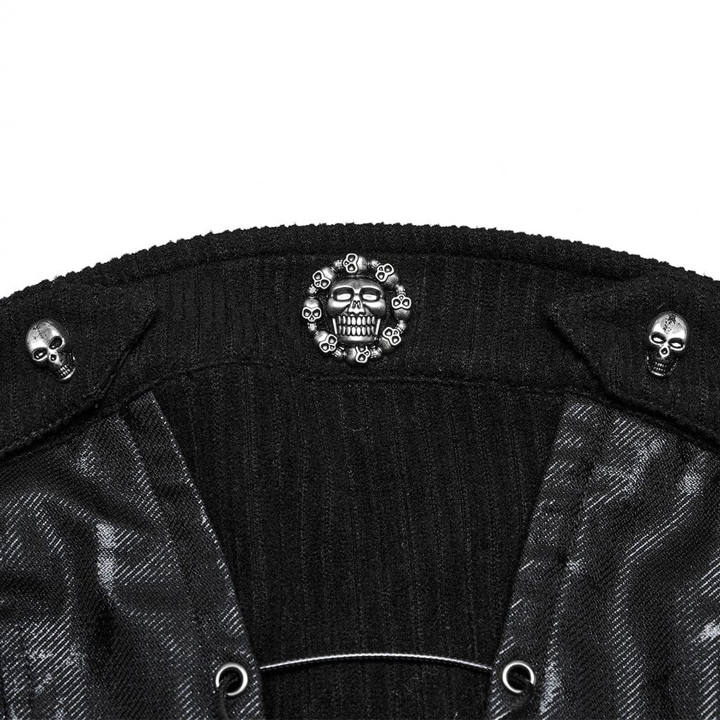 PUNK RAVE Women's Punk Buckle Strap Lace-up Overbust Corset