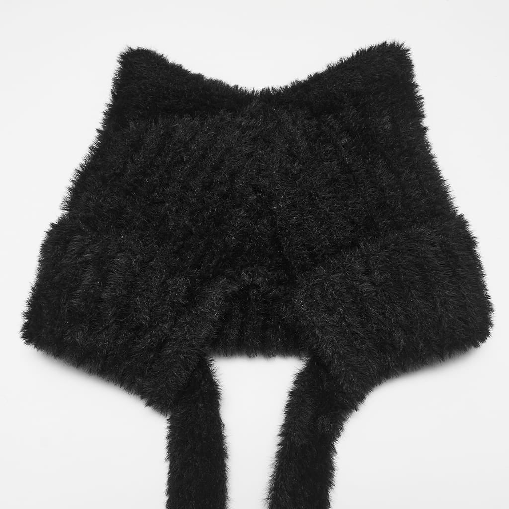 PUNK RAVE Women's Punk Cat Ear Furry Hat