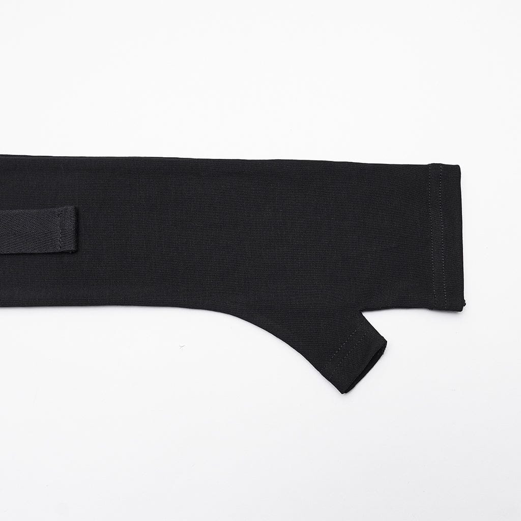 PUNK RAVE Women's Punk Cutout Buckle Strap Hooded Dress