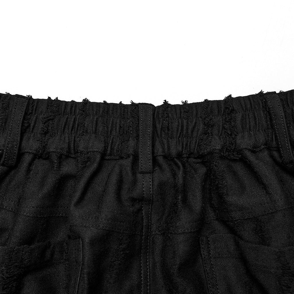 PUNK RAVE Women's Punk Eyelet Pocket Loose Pants