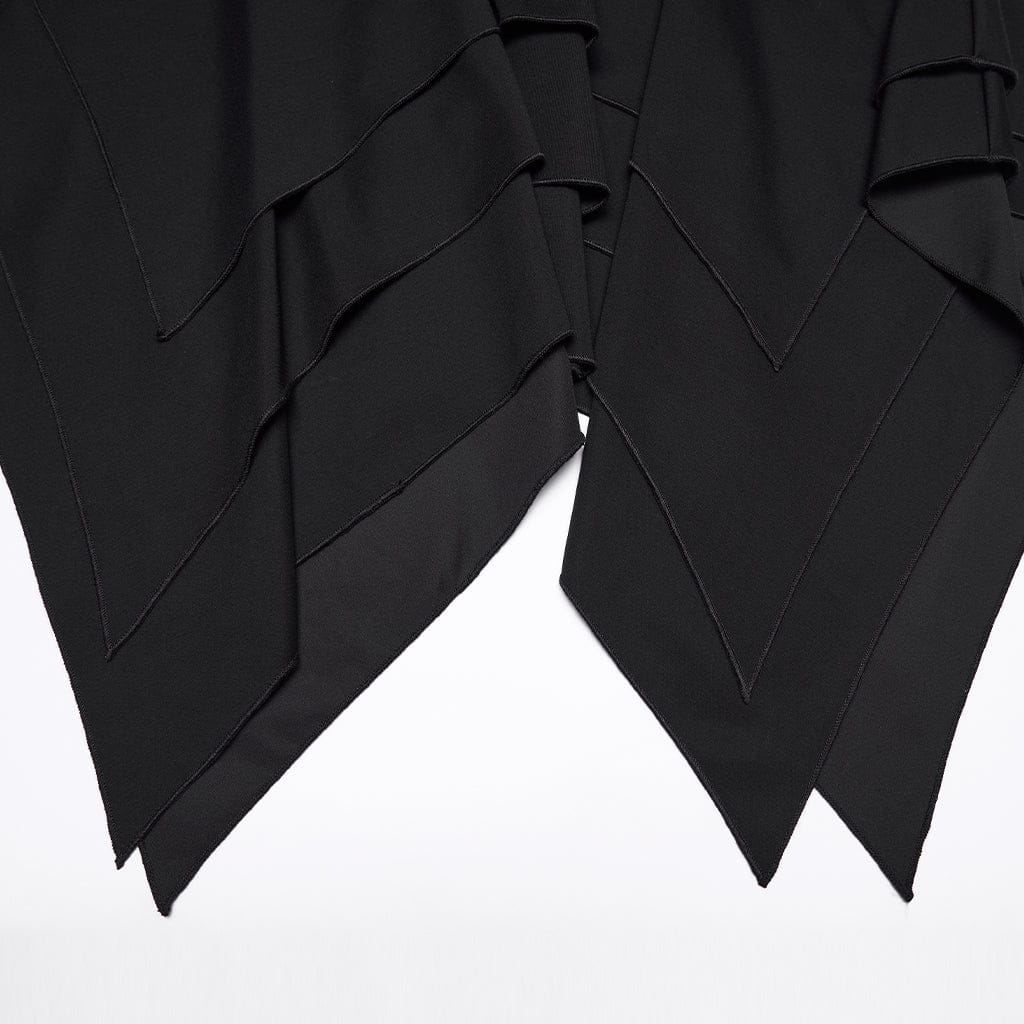 PUNK RAVE Women's Punk Irregular Layered Halterneck Dress Graduation Dress