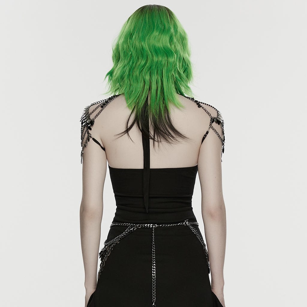 PUNK RAVE Women's Punk Metal Blade Waist Chain