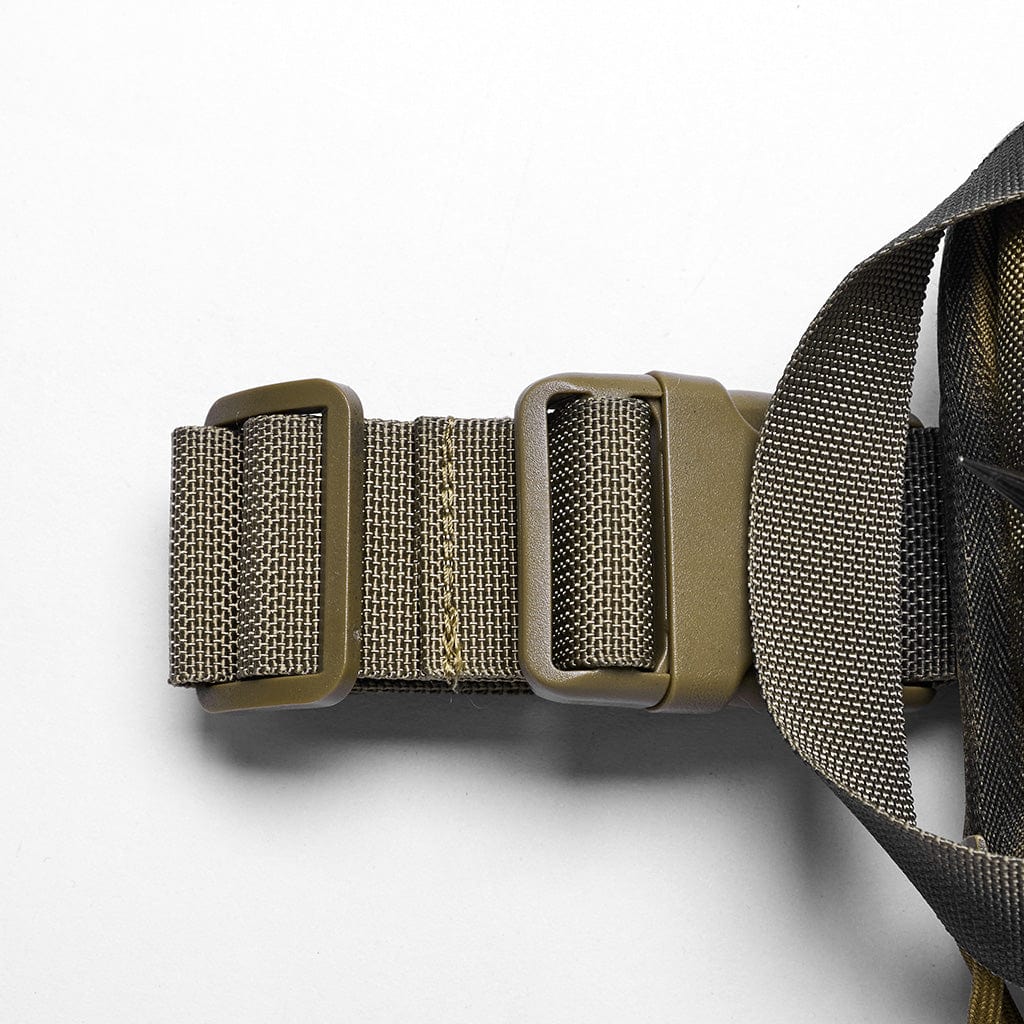 PUNK RAVE Women's Punk Military Style Rivets Shoulder Bag