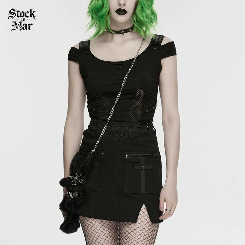 PUNK RAVE Women's Punk Rebel Chained Plush Doll