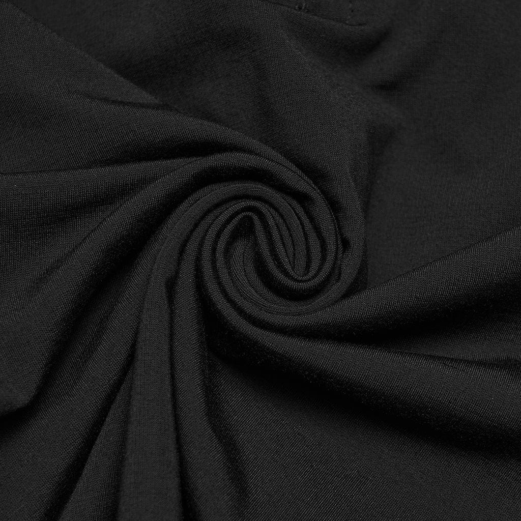 PUNK RAVE Women's Punk Rivets&Eyelets Cage Mesh Short Sleeved T-shirt