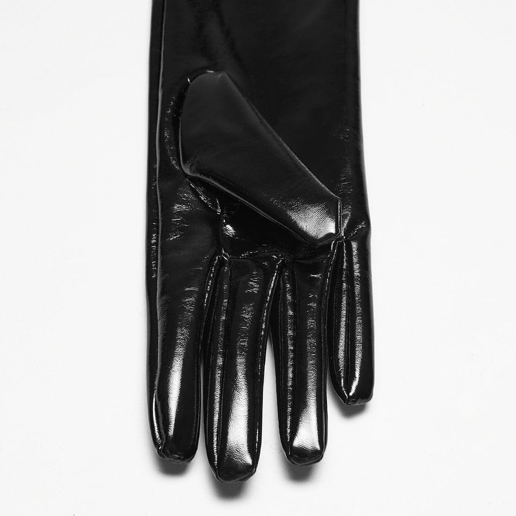 PUNK RAVE Women's Punk Rivets Long Gloves