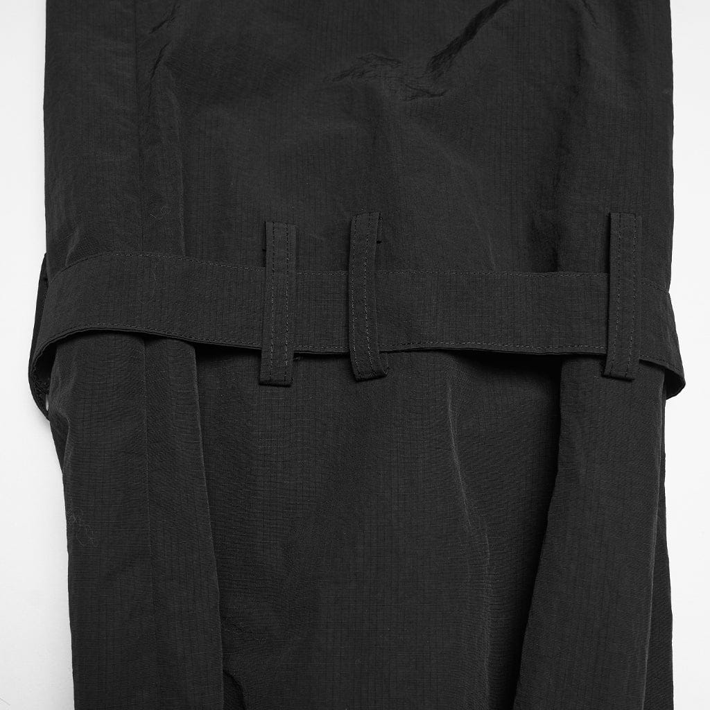 PUNK RAVE Women's Punk Ruffled Hem Big Pockets Cargo Pants