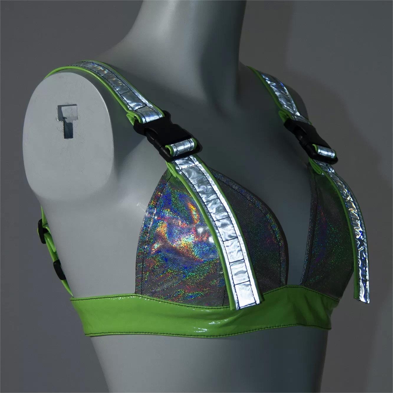 RNG Women's Grunge Luminous Rainbow Bustier