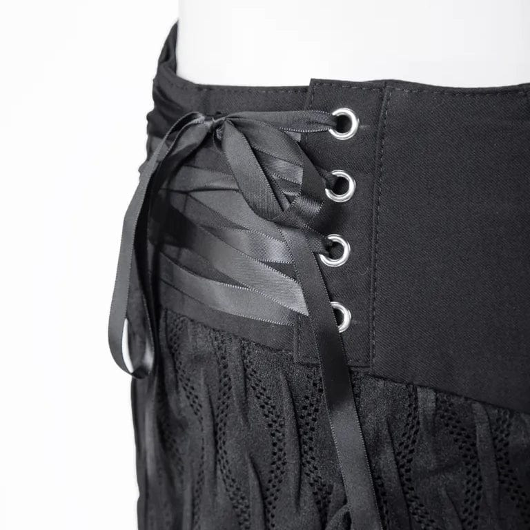 RNG Women's Punk Irregular Lace-up Skirt