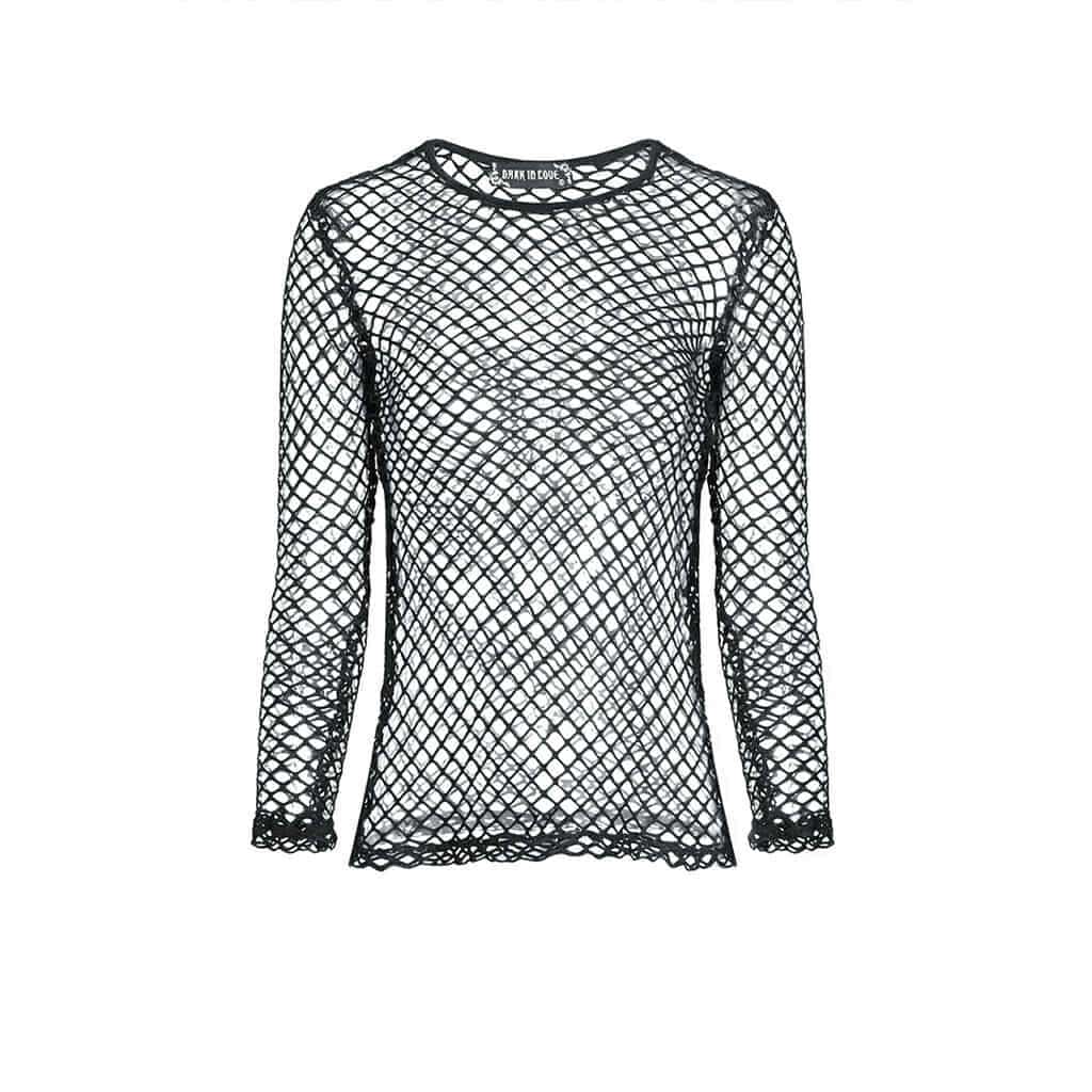 Darkinlove Women's Fishnet Mesh Fitted Top