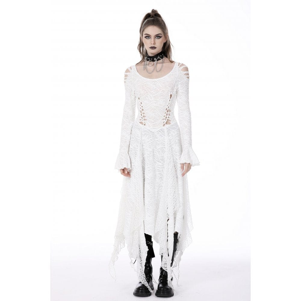 Darkinlove Women's Gothic Cutout Irregular Dress