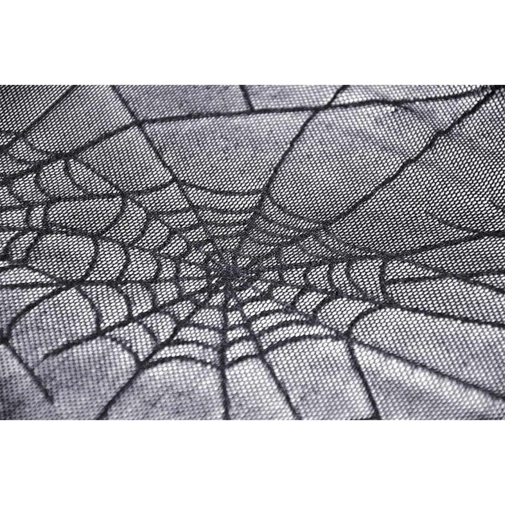 Darkinlove Women's Gothic Flared Sleeved Spider Web Sheer Shirt