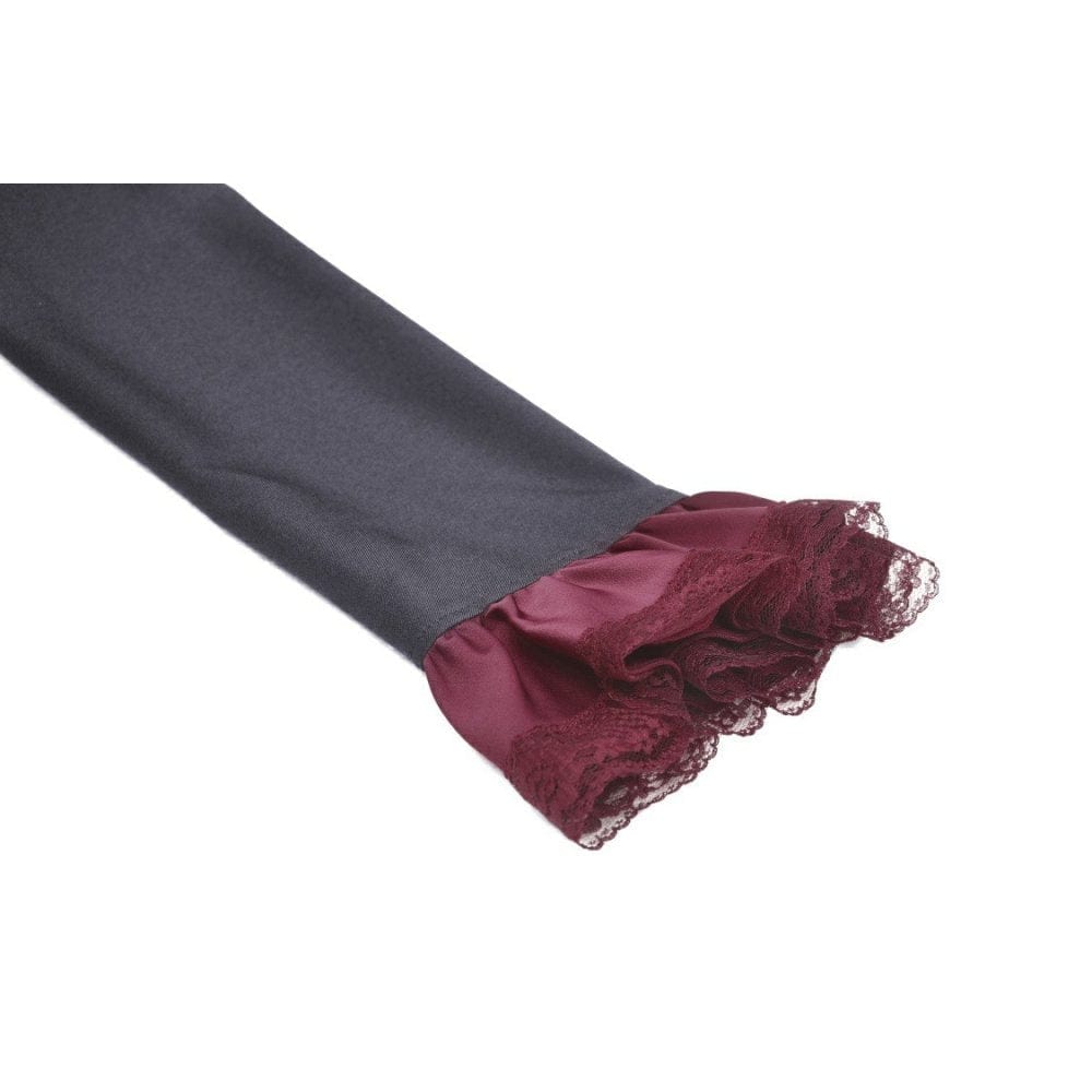 Darkinlove Women's Gothic Puff Sleeved Frilly Necktie Dress