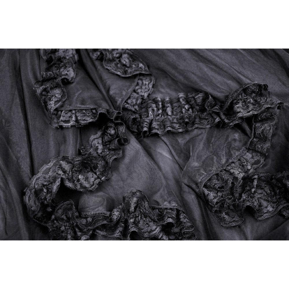 Darkinlove Women's Gothic Ruffled Layered Skirt