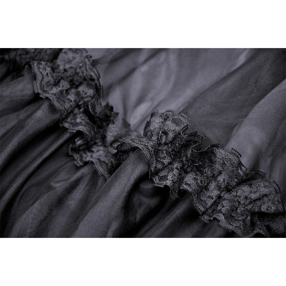 Darkinlove Women's Gothic Ruffled Layered Skirt