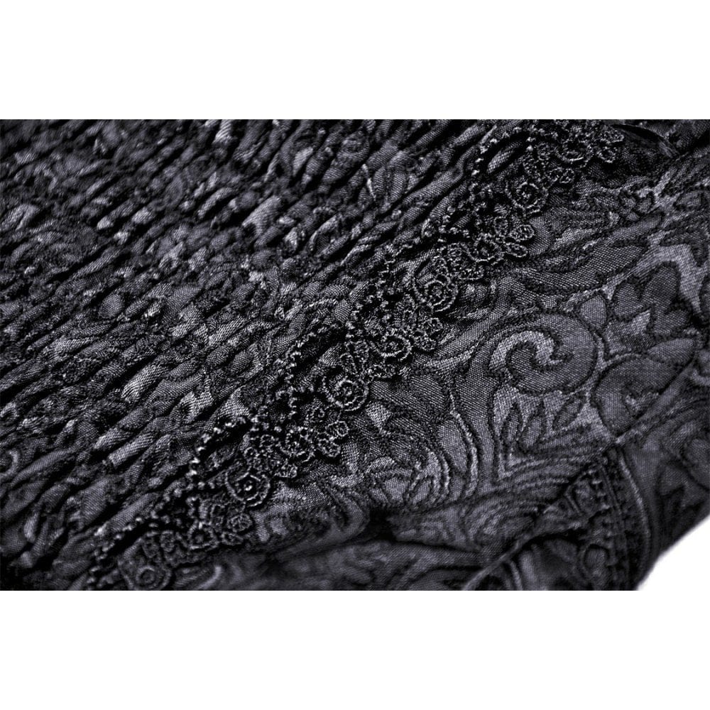 Darkinlove Women's Gothic Strappy Ruffled Mesh Tunic Skirt