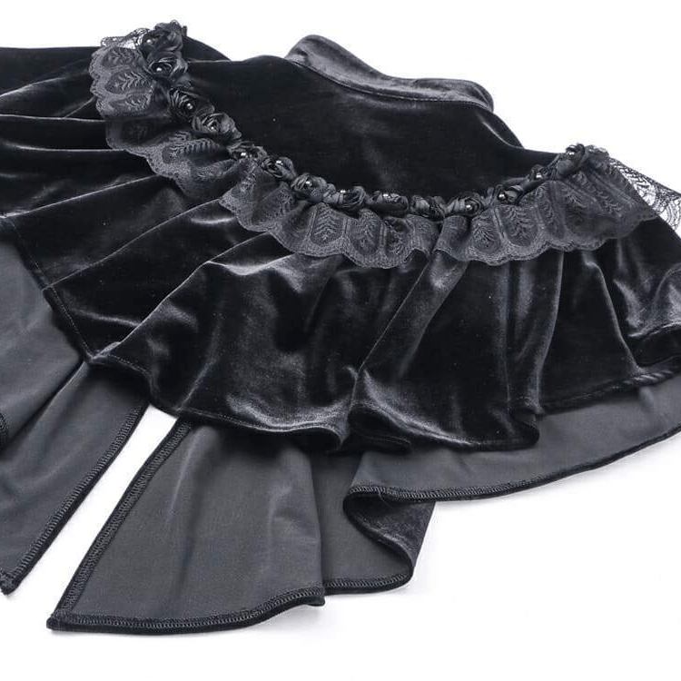 Darkinlove Women's Lace & Flower Vintage Cape