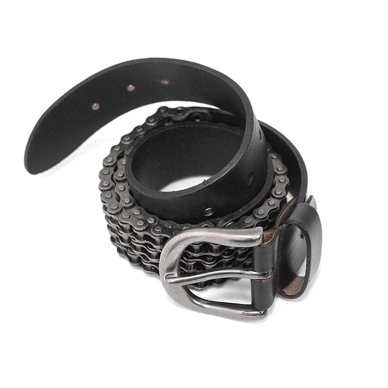 DEVIL FASHION Men's Chains Joint Waist Belts