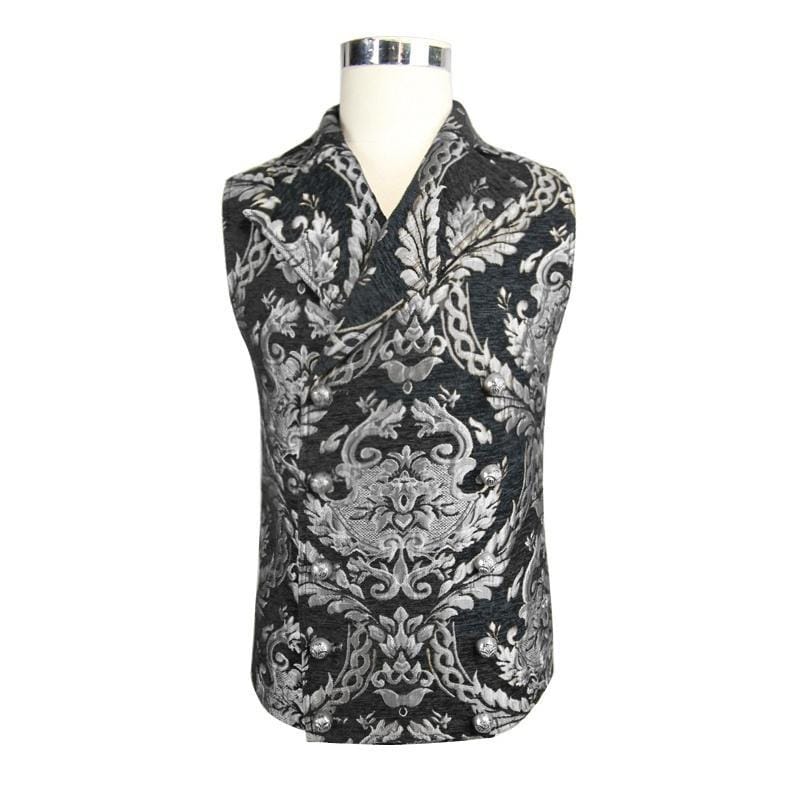 DEVIL FASHION Men's Double Breasted Waistcoat