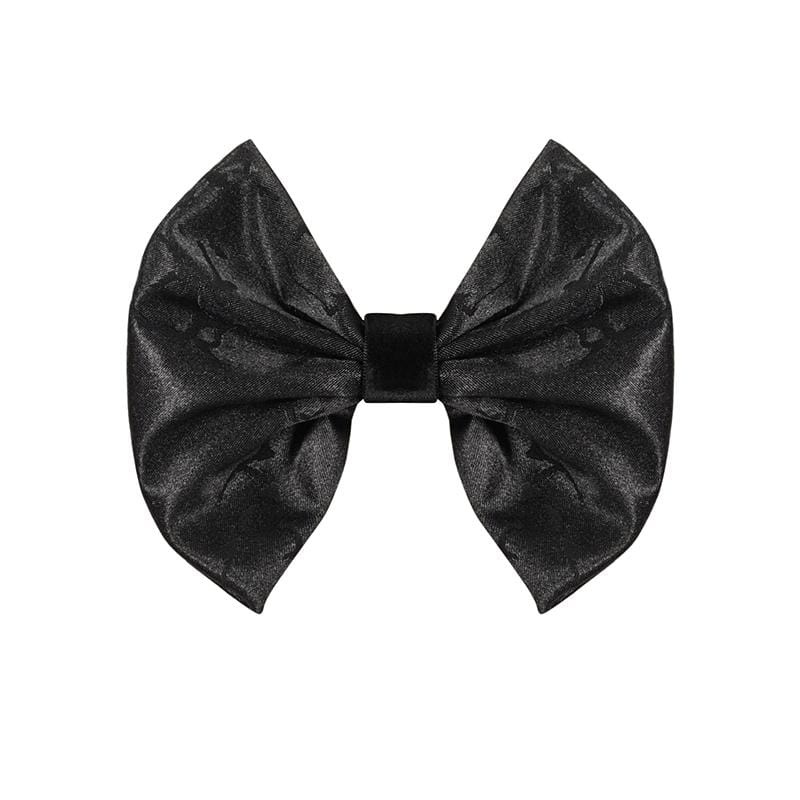 DEVIL FASHION Men's Gothic Bowknot Necktie Black