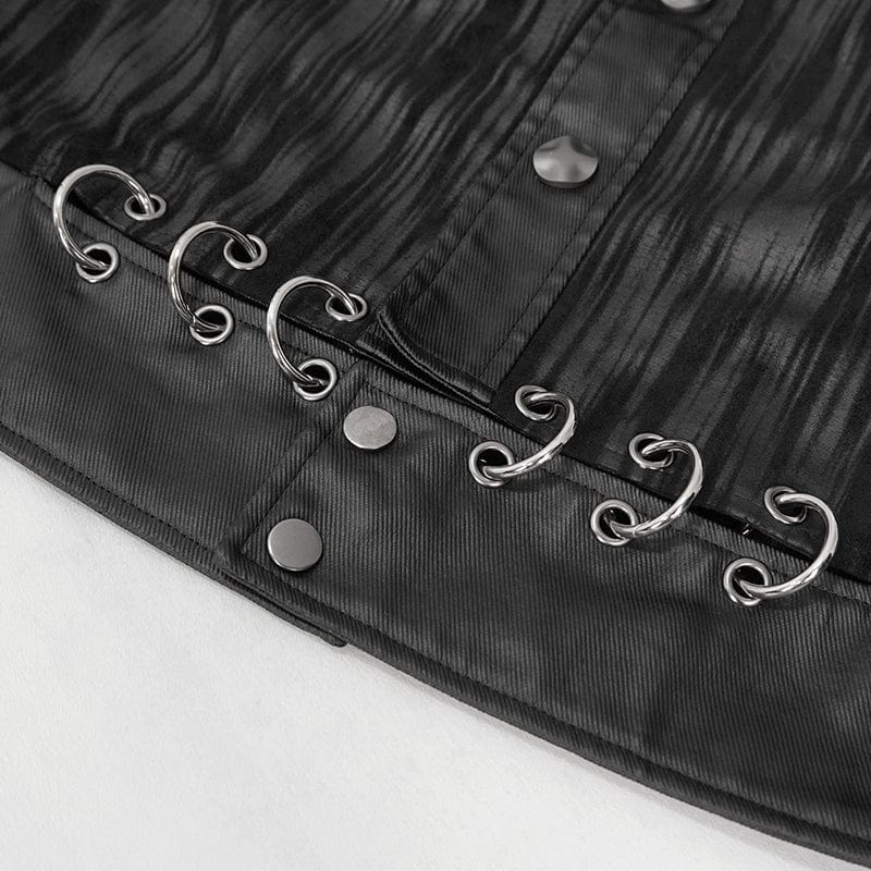 DEVIL FASHION Men's Gothic Splice Ribbed Jacket