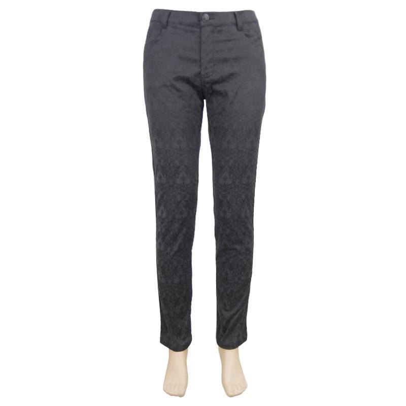 DEVIL FASHION Men's Punk Classic Brocade Trousers