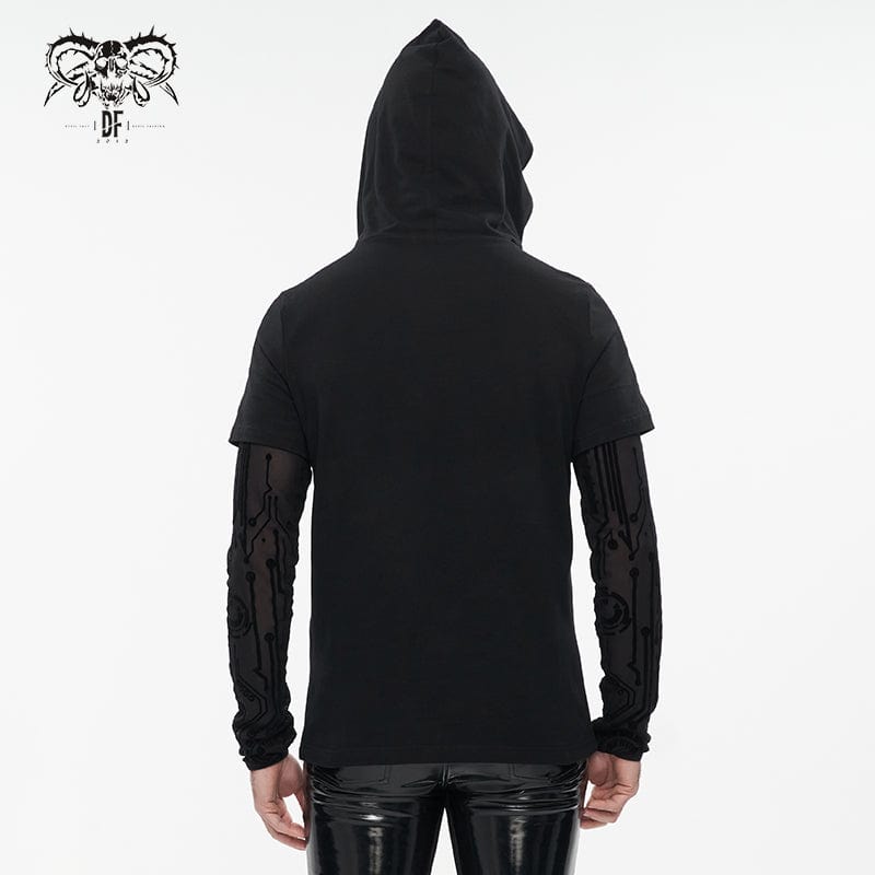 DEVIL FASHION Men's Punk Mechanical Printed Two-piece Hoodies