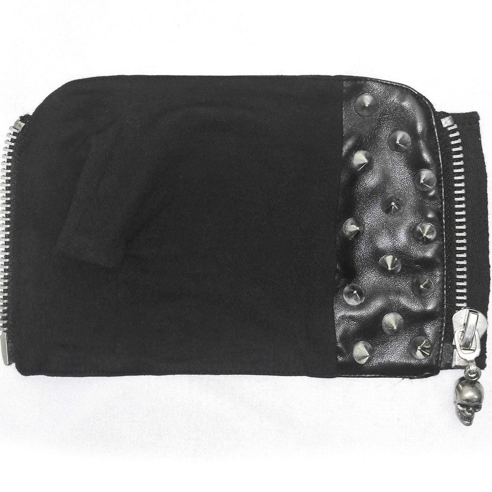 DEVIL FASHION Men's Punk Skull Rivets Gloves