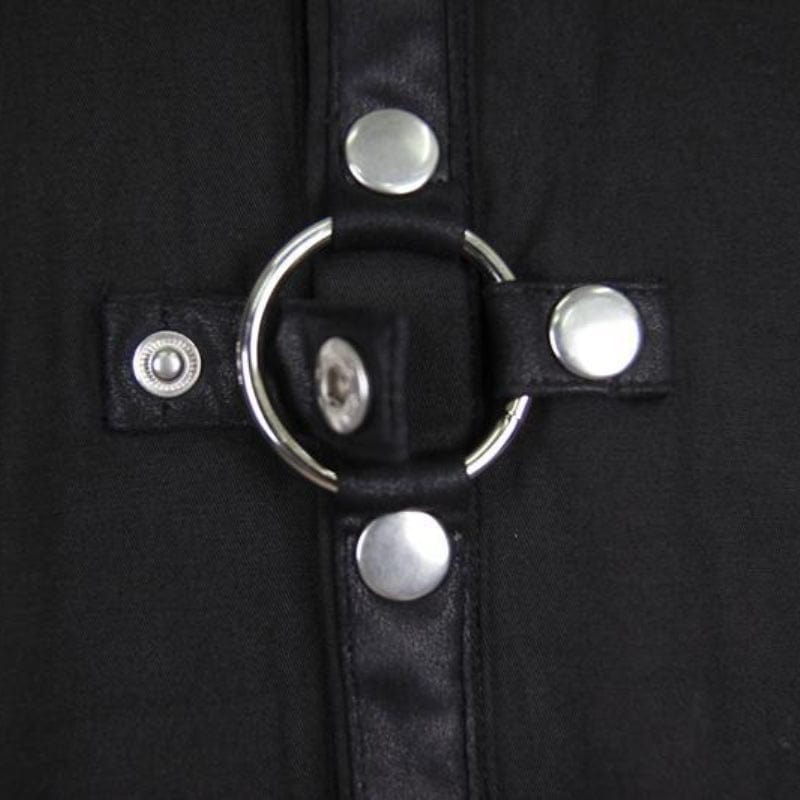 DEVIL FASHION Men's Punk Style Short Sleeve Shirt