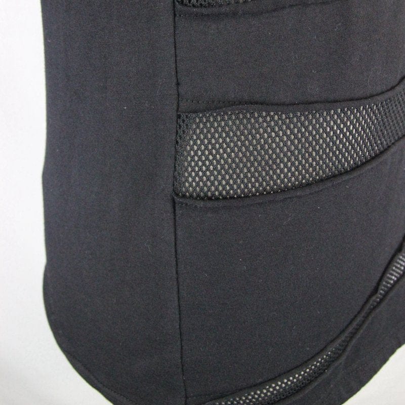 DEVIL FASHION Men's Short Sleeve Mesh Band Punk T-Shirt